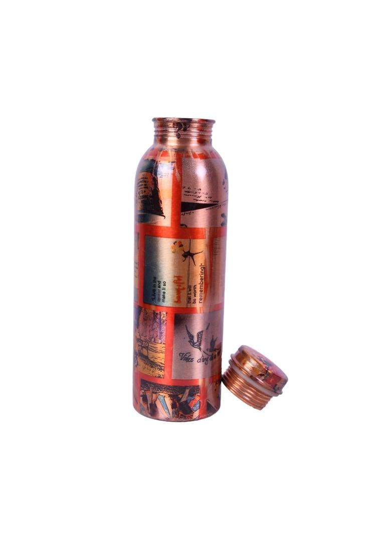 JAIPUR ACE Unique Printed Copper Bottle | 1000 ml | 33.8 fl oz - Indya