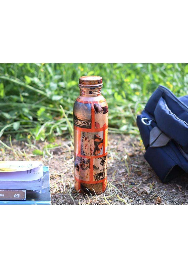 JAIPUR ACE Unique Printed Copper Bottle | 1000 ml | 33.8 fl oz - Indya