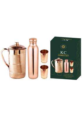 KC Copper Water Bottle and Jug Combo Set | 1000 ml | 33.8 fl oz