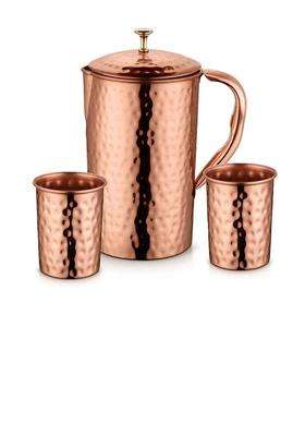 R Ayurveda Copper Copper Water Bottle | 1000 ml | 33.8 fl oz