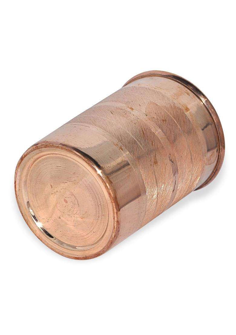 Prisha India Craft Pure Copper Jug Pitcher with 1 Tumbler Glass | 1800 ml | 60.9 fl oz - Indya