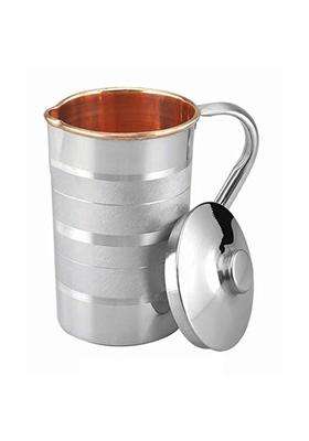 Copper-Master Handmade Copper Steel Water Jug with Stainless Steel Outer and Inside Pure | 1.5 L | 1.6 Qt