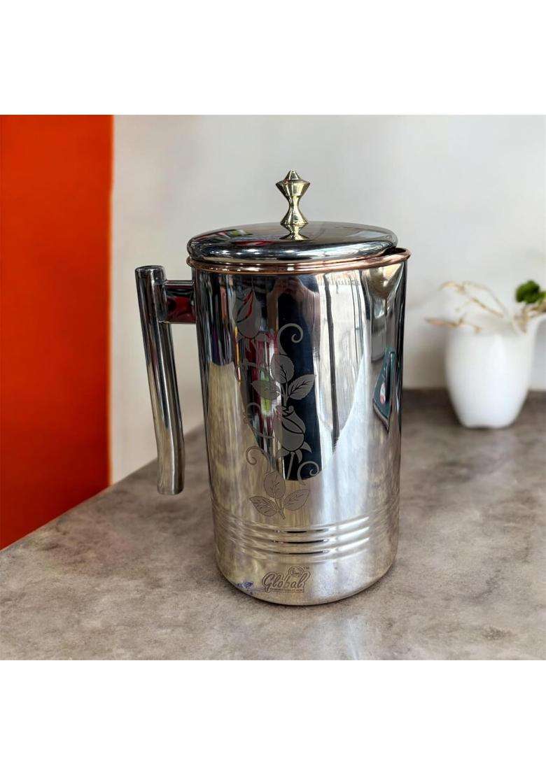 GBW Copper-Steel Water Jug | 1.5 L | 1.6 Qt - Indya