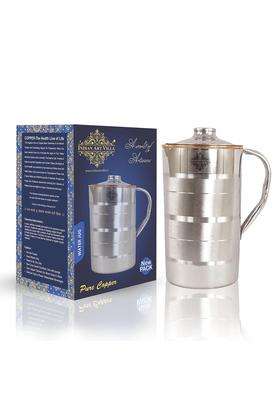 INDIAN ART VILLA Steel Copper Lining Carafes | 1000 ml | 33.8 fl oz