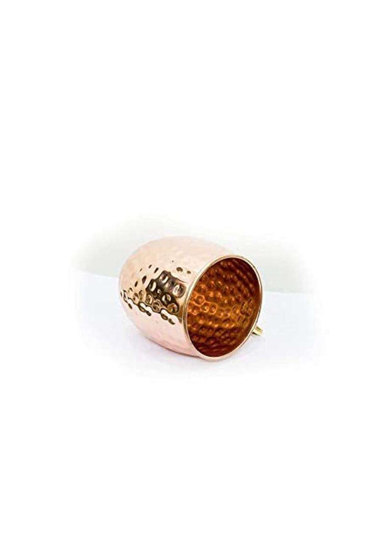 Copper-Master Pure Copper Hammered Mug Drinkware and Serveware with Many Ayurvedic Health | 400 ml | 13.5 fl oz - Indya