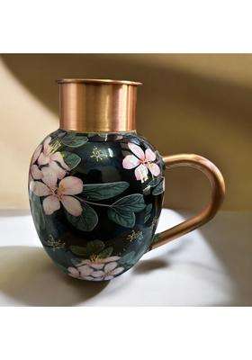 MUKE Floral Galore Royal Surai Design Copper Jug Pitcher | 1.5 L | 1.6 Qt