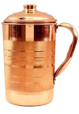 AAYU CRAFT KITCHENWARE FOR LIFE Pure Copper Water Jug Pitcher for Drinking and Storage