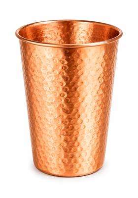 i2collections Pure Copper Water Glass Hammered Copper Tumbler for Ayurvedic Drinking Water | 300 ml | 10.1 fl oz | Handcrafted