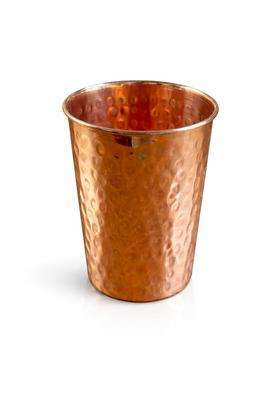 i2collections Mini Copper Glass Handcrafted Hammered Pure Copper Tumbler for Drinking Water | 200 ml | 6.8 fl oz