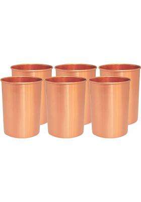 Prabha Copper Glass for Water | 350 ml | 11.8 fl oz | 6-Piece Set