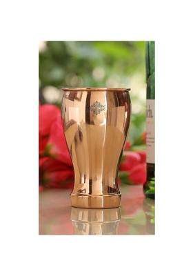 INDIAN ART VILLA 5.5 X 3.0 Pure Copper Wine Glass Goblet Tumbler Cup | 490 ml | 16.6 fl oz | 5.5 Inch