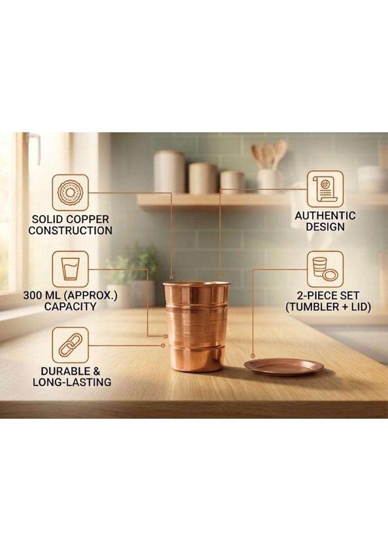 Desi Dhatu Copper Tamba | With Lid - Indya
