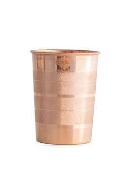 INDIAN ART VILLA Copper Glass Tumbler | 300 ml | 10.1 fl oz