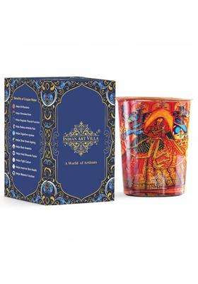 INDIAN ART VILLA Copper Glass Padharo Mhare Desh Royal Queen Theme | 275 ml | 9.3 fl oz