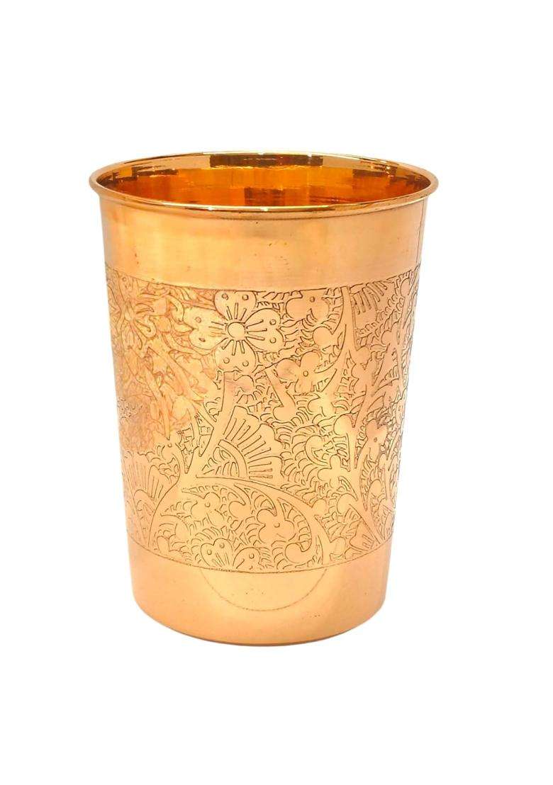 Adoko Pure Copper Tumbler | 300 ml | 10.1 fl oz - Indya