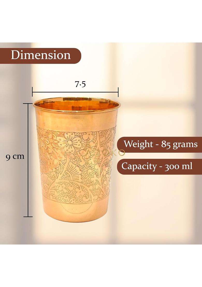 Adoko Pure Copper Tumbler | 300 ml | 10.1 fl oz - Indya
