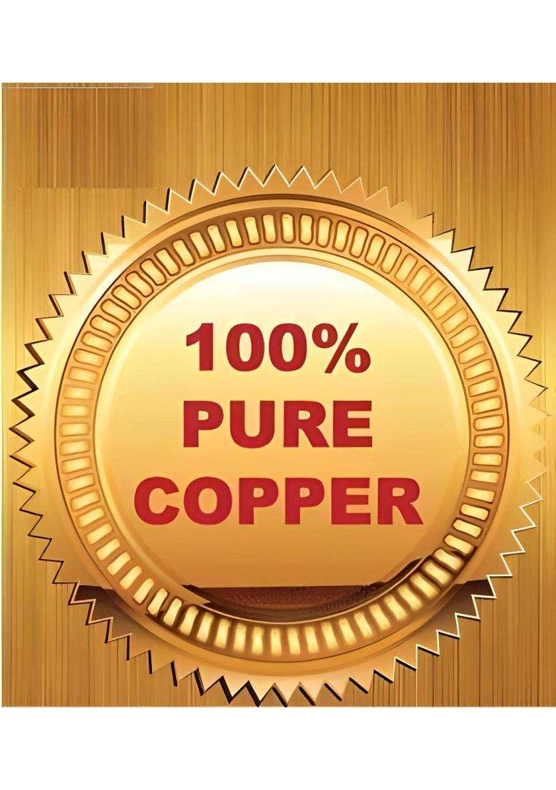 Adoko 100 Pure Copper Peacock Print Tumbler | 300 ml | 10.1 fl oz | Handcrafted - Indya