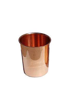 Pure Source India Pure Copper Glass Plain Design Tumbler Cup for Water Storage | 300 ml | 10.1 fl oz