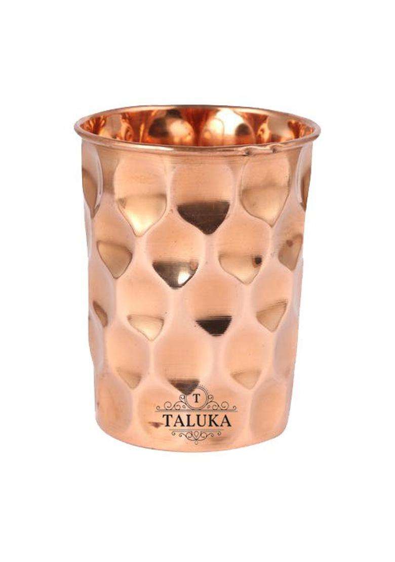 Taluka With T Logo Taluka 3.8 X 2.8 Inch | 300 ml | 10.1 fl oz | 3.8 Inch | Hammered Finish - Indya