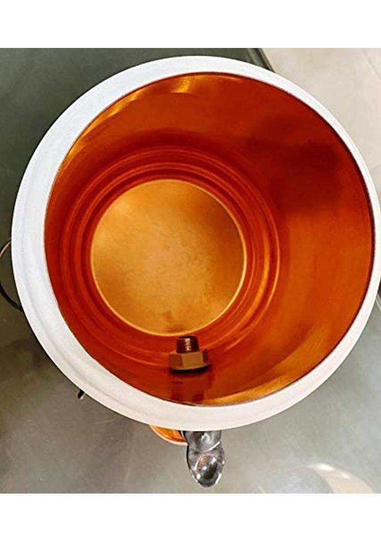 R Ayurveda Copper Hammered Copper Water Dispenser | 5 L | 5.3 Qt - Indya