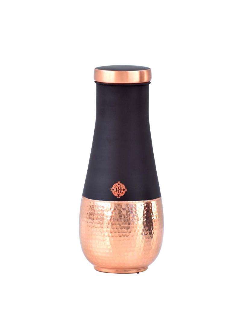 DSH CRAFTING YOUR CURIOSITY DSH Designer Pure Copper Bedside Bedroom Water Store Bottle Jar Pot - Indya