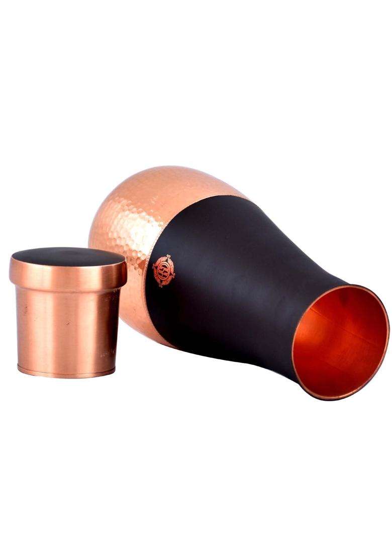 DSH CRAFTING YOUR CURIOSITY DSH Designer Pure Copper Bedside Bedroom Water Store Bottle Jar Pot - Indya