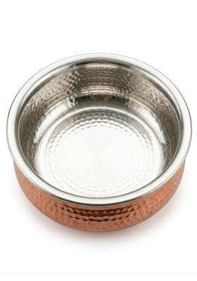 SHAAN mfg. Pure Copper Lagan Handi Dish Pan with Tin Lining | 5 L | 5.3 Qt | 12 Inch