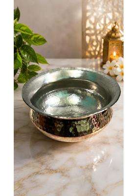 SHAAN mfg. Pure Copper Lagan Handi Sipri Cooking Pot | 3 L | 3.2 Qt