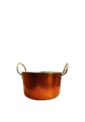 FLIXBLOOM Special Copper Finish Induction Base Bottom | 4 L | 4.2 Qt | With Lid