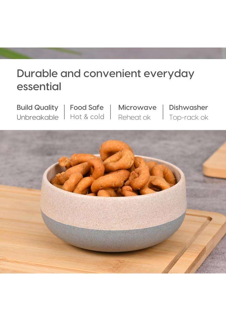 Eha Earth-Friendly Soup Bowls with Spoons | 250 ml | 8.5 fl oz | 6-Piece Set | Microwave Safe - Indya