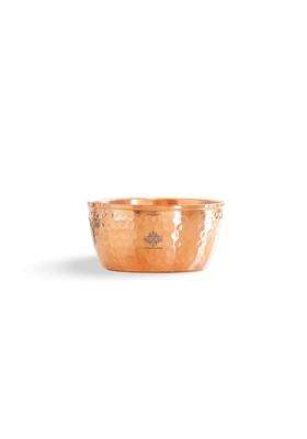 INDIAN ART VILLA Pure Copper Bowl Tableware Dinnerware for Hotel | 4.5 Inch | Handcrafted | Hammered Finish