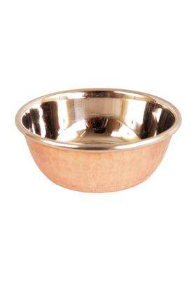 INDIAN ART VILLA Steel Copper Bowl Serveware and Dinnerware Home Restaurant Hotel | 100 ml | 3.4 fl oz