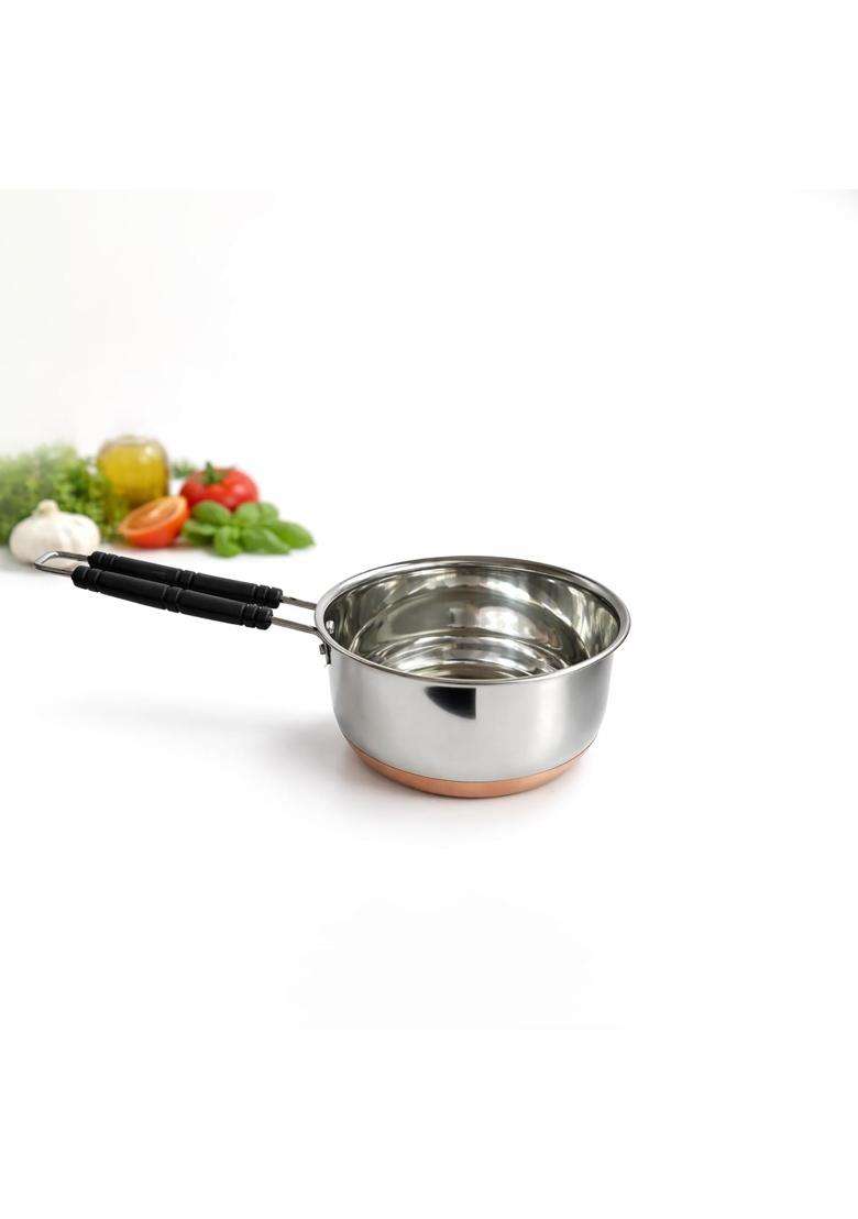 Ameraempire Stainless Steel Copper Bottom Saucepan | 2 L | 2.1 Qt | Induction Compatible - Indya