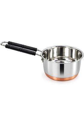 AAYU CRAFT KITCHENWARE FOR LIFE Sauce Pan with Gas Stove Friendly Heavy Guage Copper Bottom | 3 L | 3.2 Qt