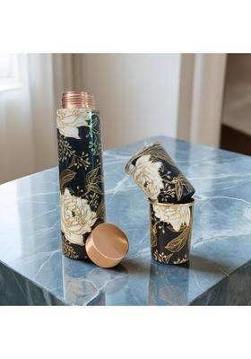 Lupaava Pure Copper Water Bottle Gift Set with 2 Glasses | 1 L | 1.1 Qt