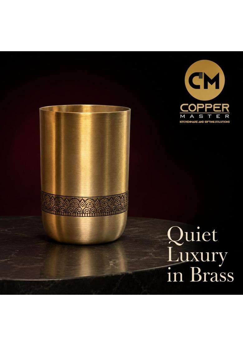 Copper-Master Virasat Brass Drinking Glass - Indya