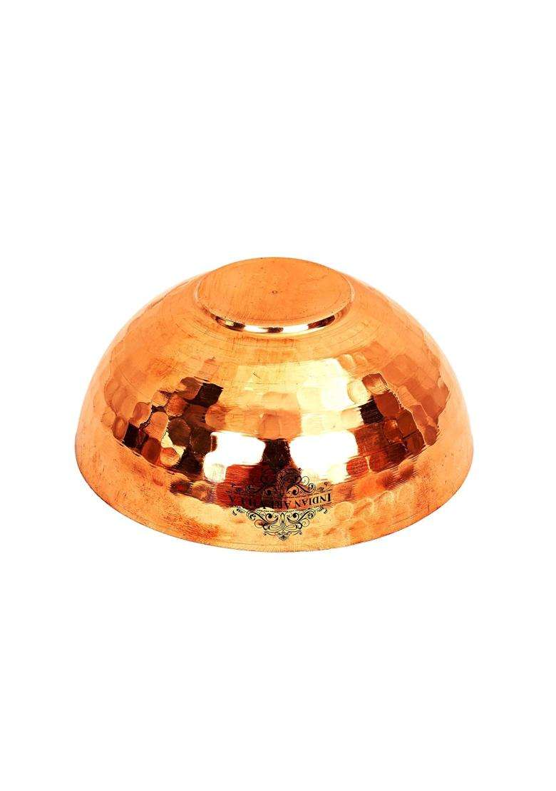 INDIAN ART VILLA Hammered Copper Serving Bowl | 4 Inch - Indya