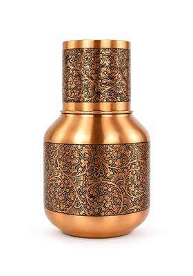 SHIV SHAKTI ARTS Copper Bedroom Jar Carafe with Lid | 1500 ml | 50.7 fl oz