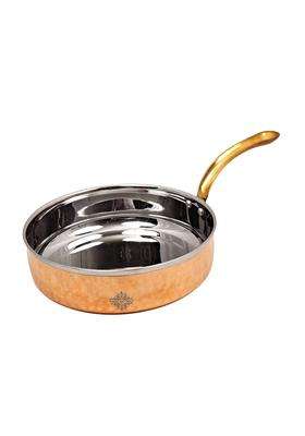 INDIAN ART VILLA Steel Copper Serving Pan | 350 ml | 11.8 fl oz