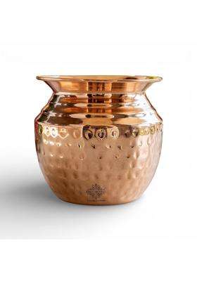 INDIAN ART VILLA Pure Copper Hammered Lota | 350 ml | 11.8 fl oz