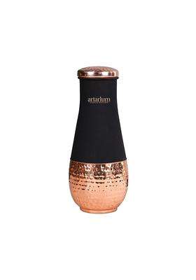 Artarium Pure Copper Jar Hammered Design Small Bottle Tulip Shaped Copper Pot Pure | 1 L | 1.1 Qt