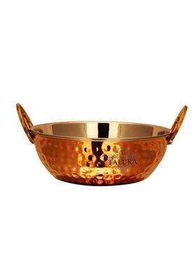 Taluka With T Logo Taluka 6 X 2.3 Inches Approx | 500 ml | 16.9 fl oz | 6 Inch | Hammered Finish