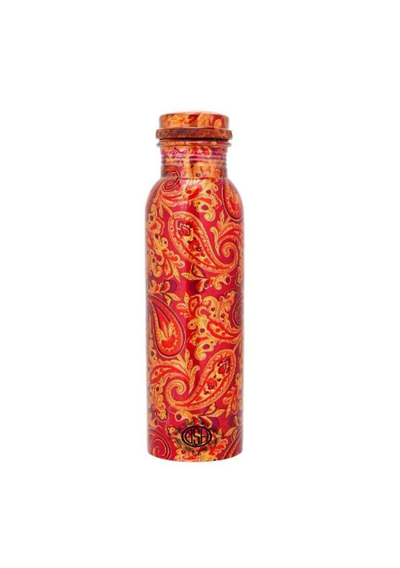 DSH CRAFTING YOUR CURIOSITY DSH Copper Bottles for Water Printed Design with Art Work | 800 ml | 27.1 fl oz - Indya