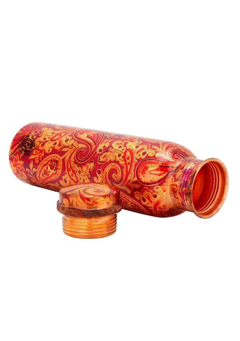 DSH CRAFTING YOUR CURIOSITY DSH Copper Bottles for Water Printed Design with Art Work | 800 ml | 27.1 fl oz - Indya