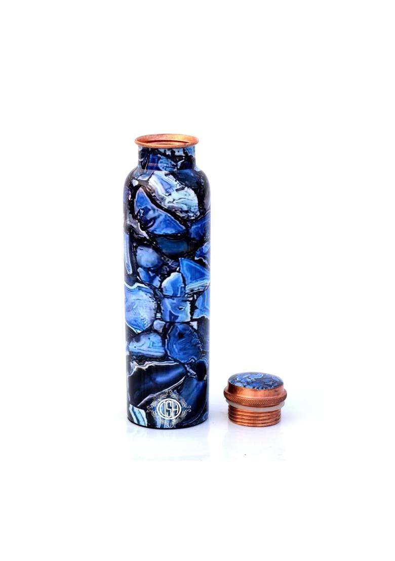 DSH CRAFTING YOUR CURIOSITY DSH Pure Copper Modern Art Printed Water Bottle | 1000 ml | 33.8 fl oz - Indya