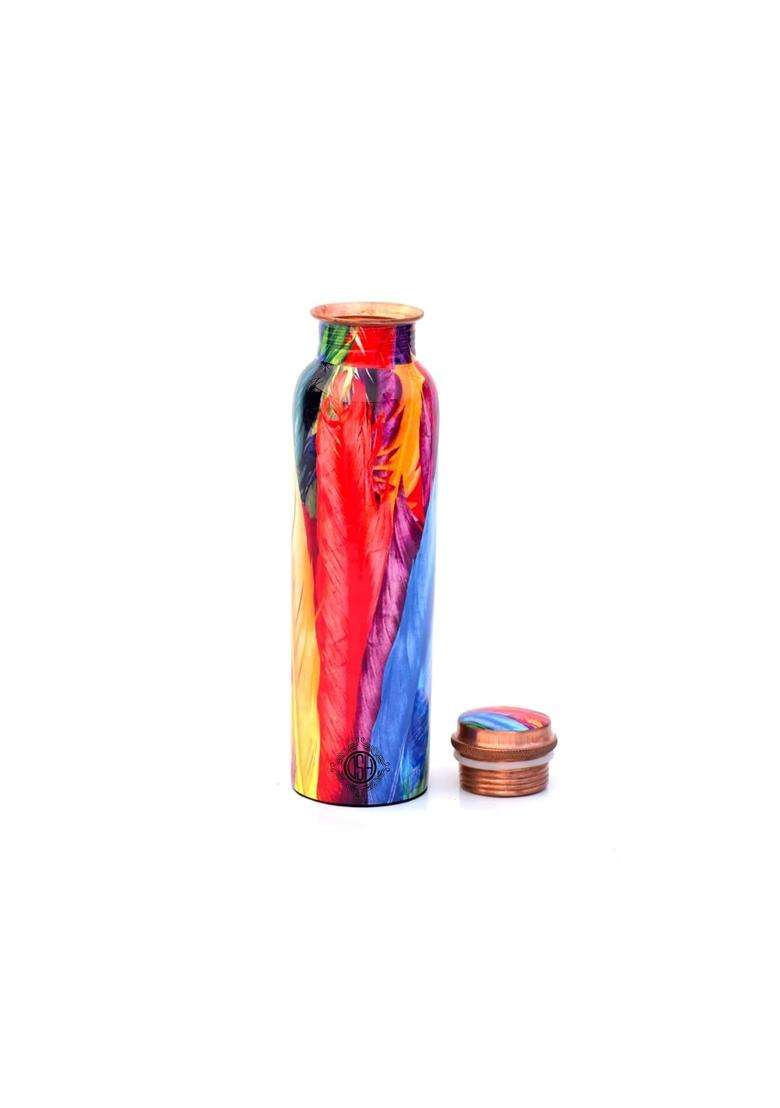 DSH CRAFTING YOUR CURIOSITY DSH Copper Bottles for Printed with Modern Art | 1 L | 1.1 Qt - Indya