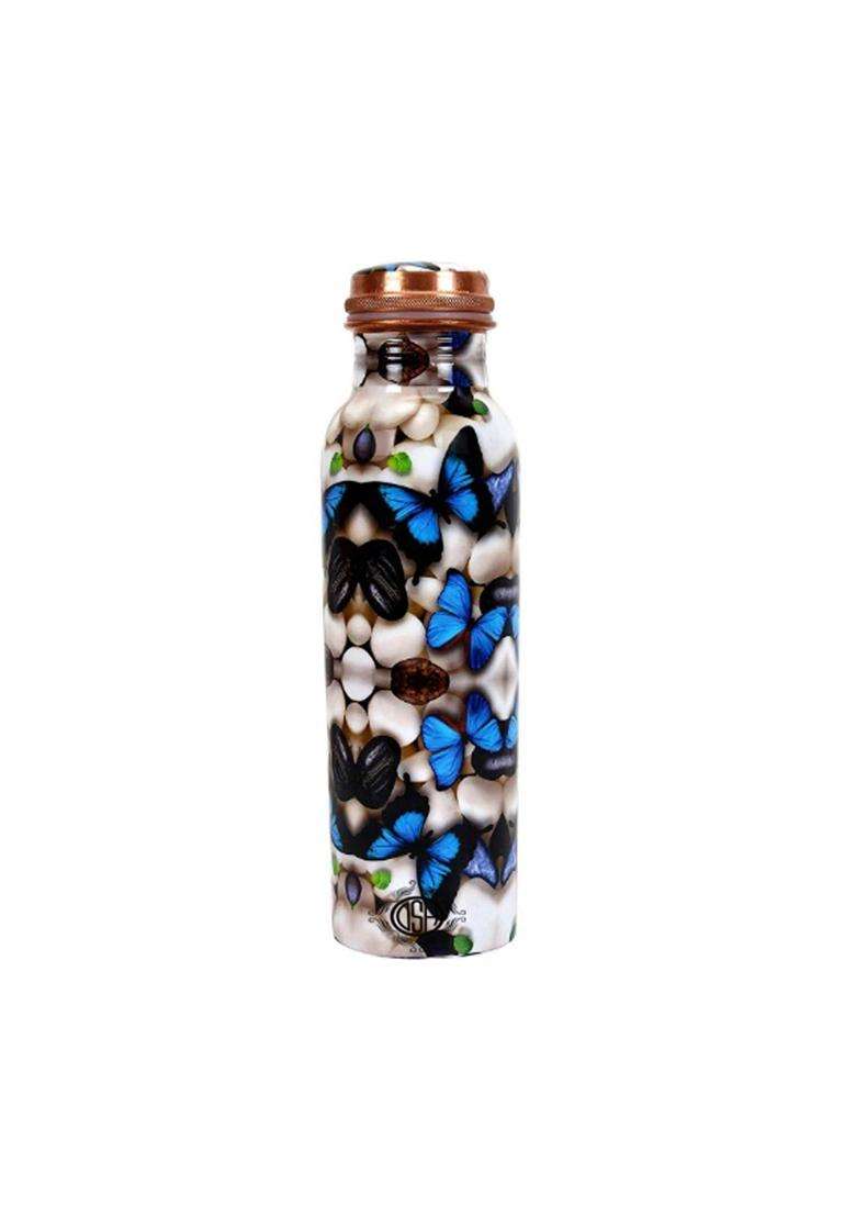 DSH CRAFTING YOUR CURIOSITY DSH Copper Bottles for Printed Butterfly Art Work | 1 L | 1.1 Qt - Indya