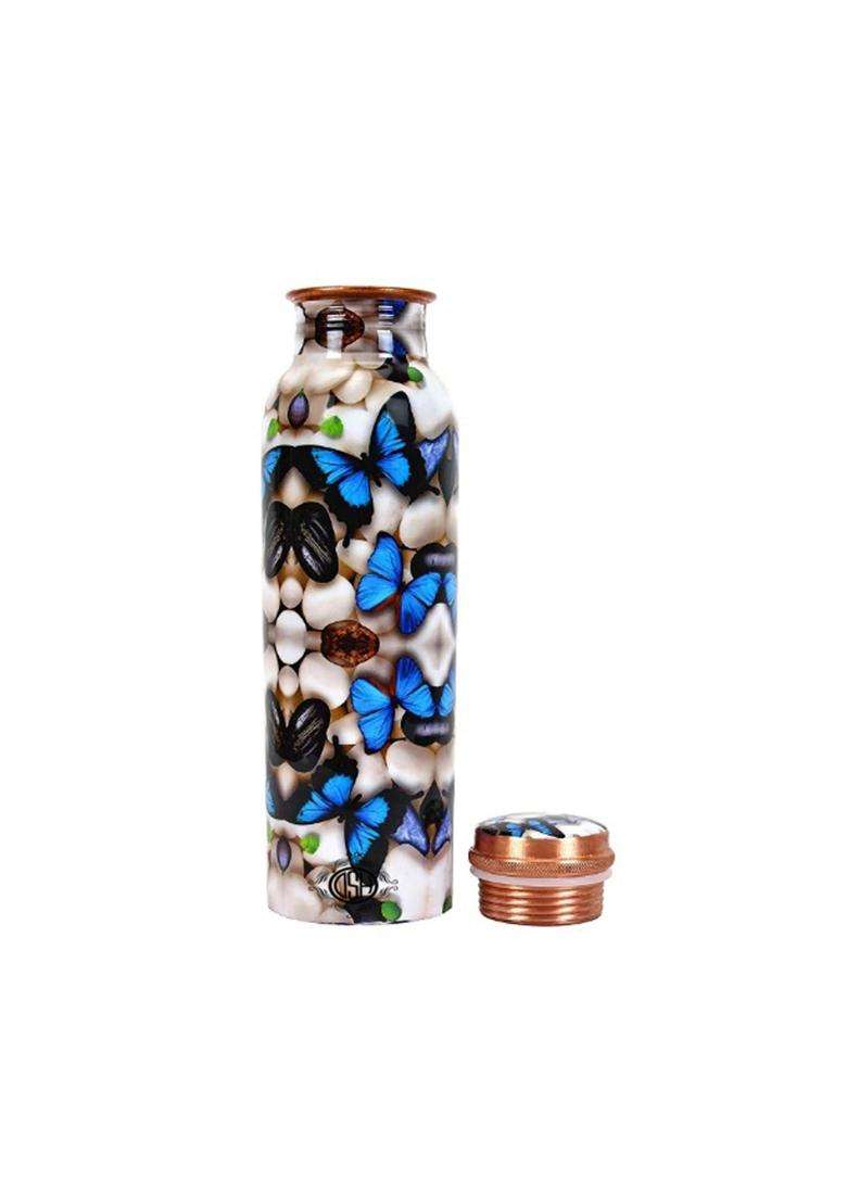 DSH CRAFTING YOUR CURIOSITY DSH Copper Bottles for Printed Butterfly Art Work | 1 L | 1.1 Qt - Indya