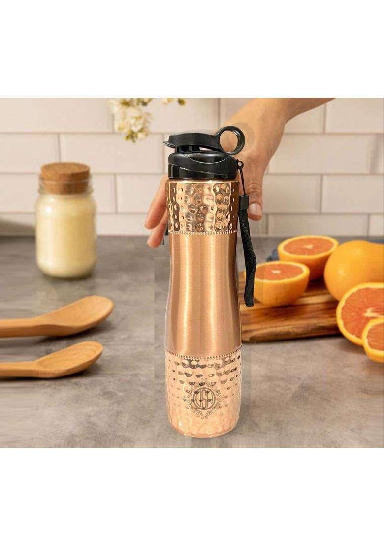 DSH CRAFTING YOUR CURIOSITY DSH Copper Water Bottle | 1000 ml | 33.8 fl oz - Indya