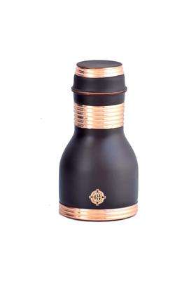 DSH CRAFTING YOUR CURIOSITY DSH Copper Bedroom Bottle Bedside Carafe with Inbuilt Glass Storage and Serving